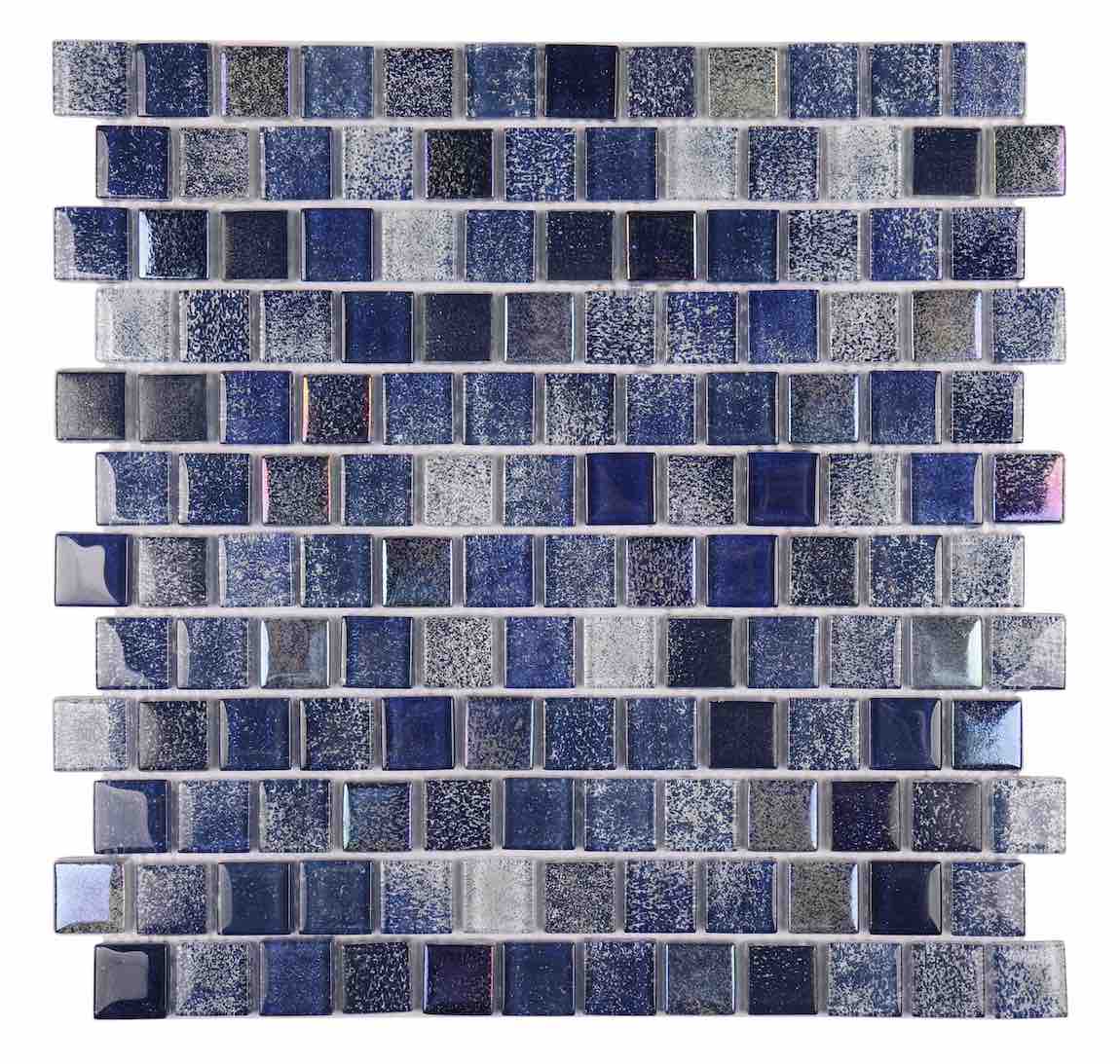 Soul Iridescent Glass Tile Blue 1x1