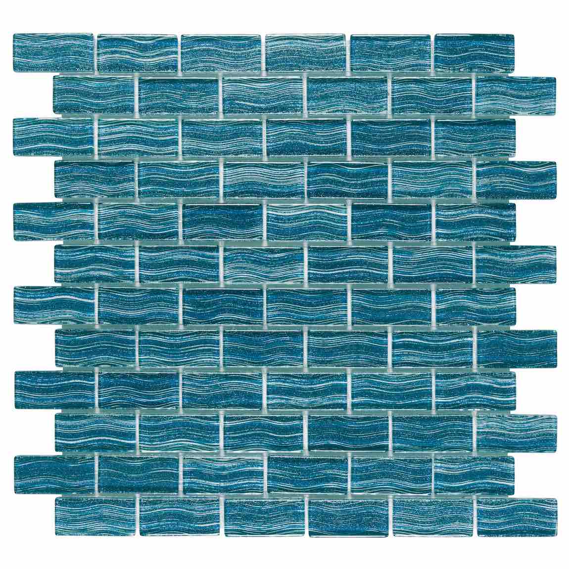 Glass Pool Mosaic Tile Juno Beach 1x2