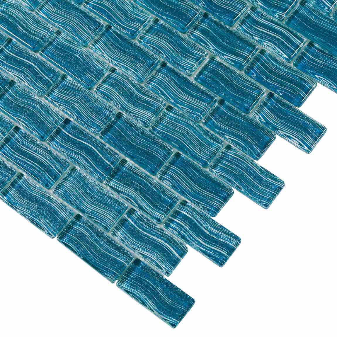 Glass Pool Mosaic Tile Juno Beach 1x2