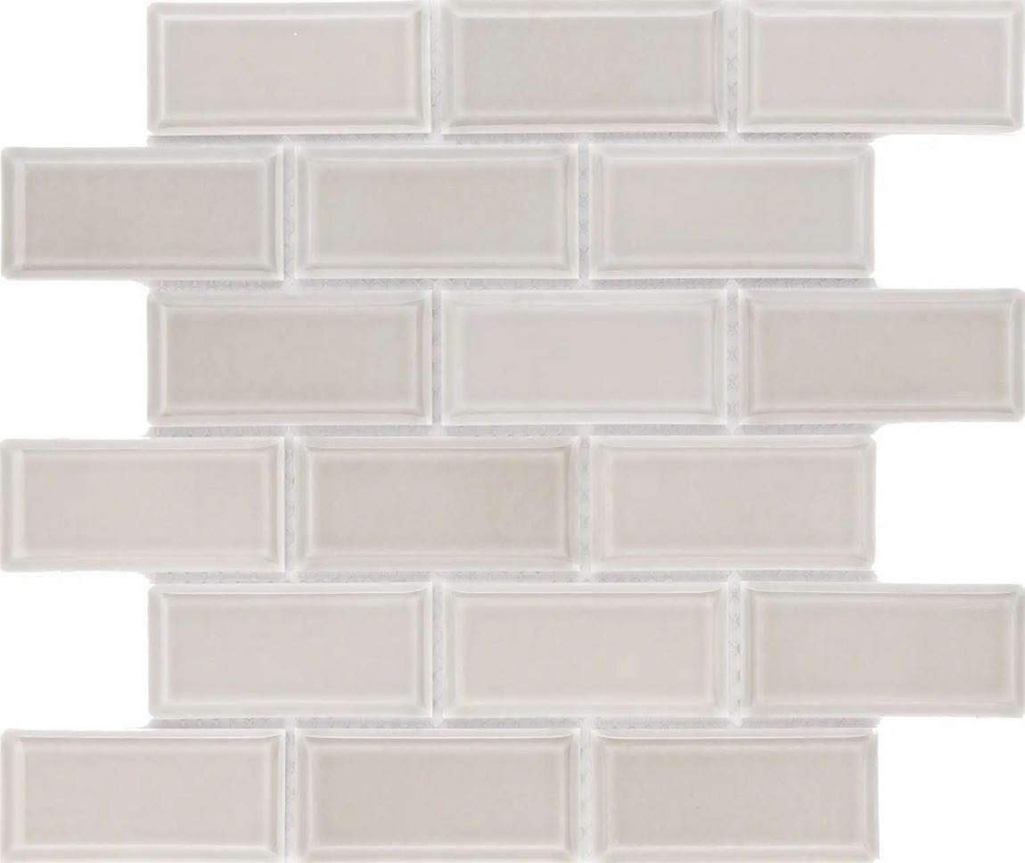 Subway Tile 2x4 Glossy Tender Gray Beveled