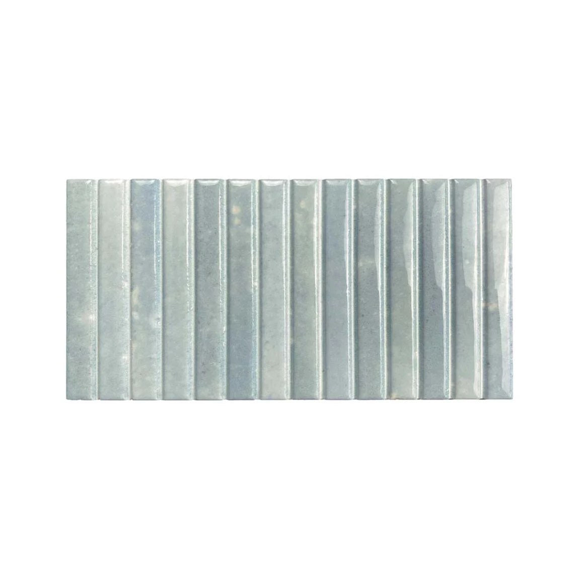 Sparkles Fluted Porcelain Tile Aqua 4.5x9