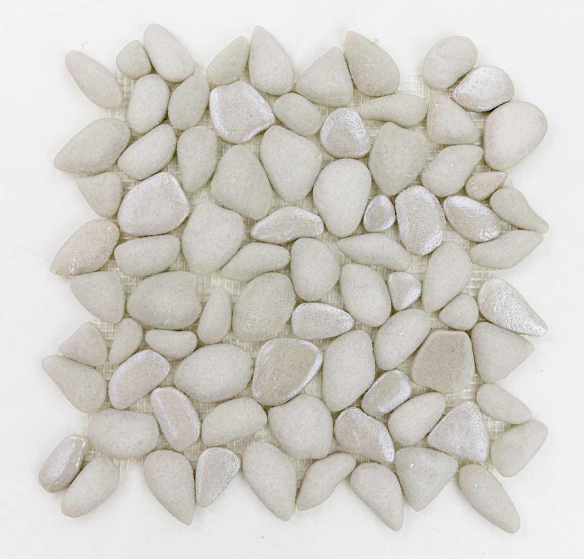 Glass Pebble Mosaic Tile Greek Island