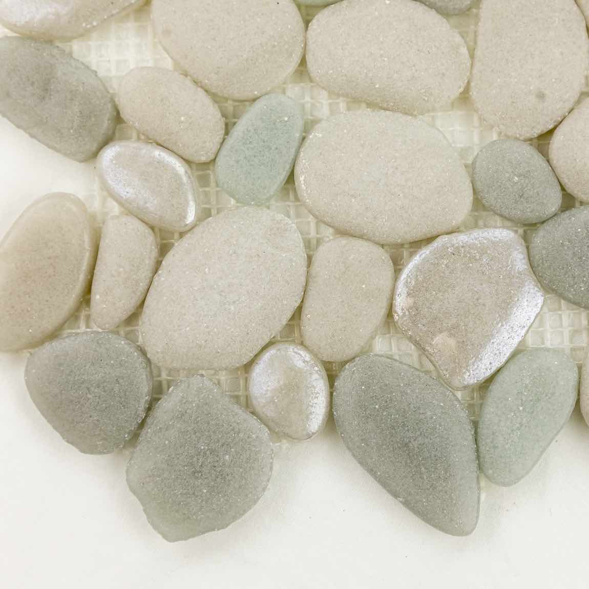 Glass Pebble Mosaic Tile Beach Shores