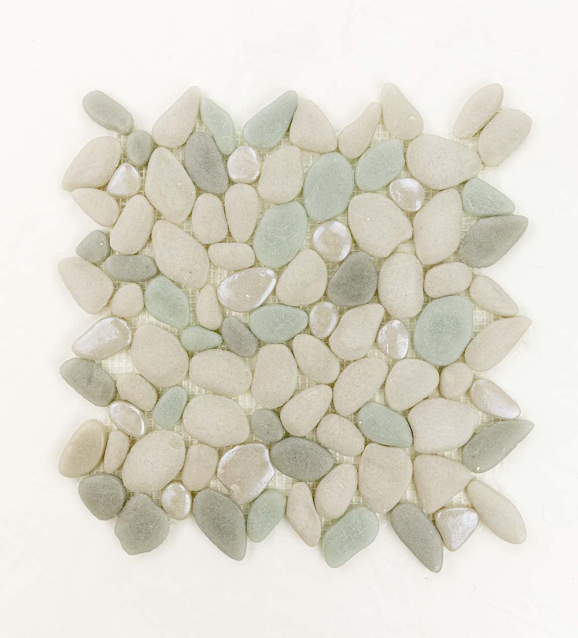 Glass Pebble Mosaic Tile Beach Shores