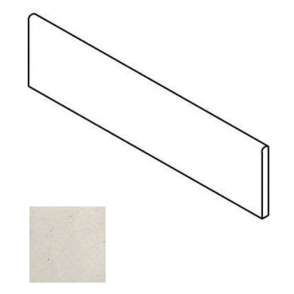 Subway Tile Crackled Biscuit 3x12 Bullnose