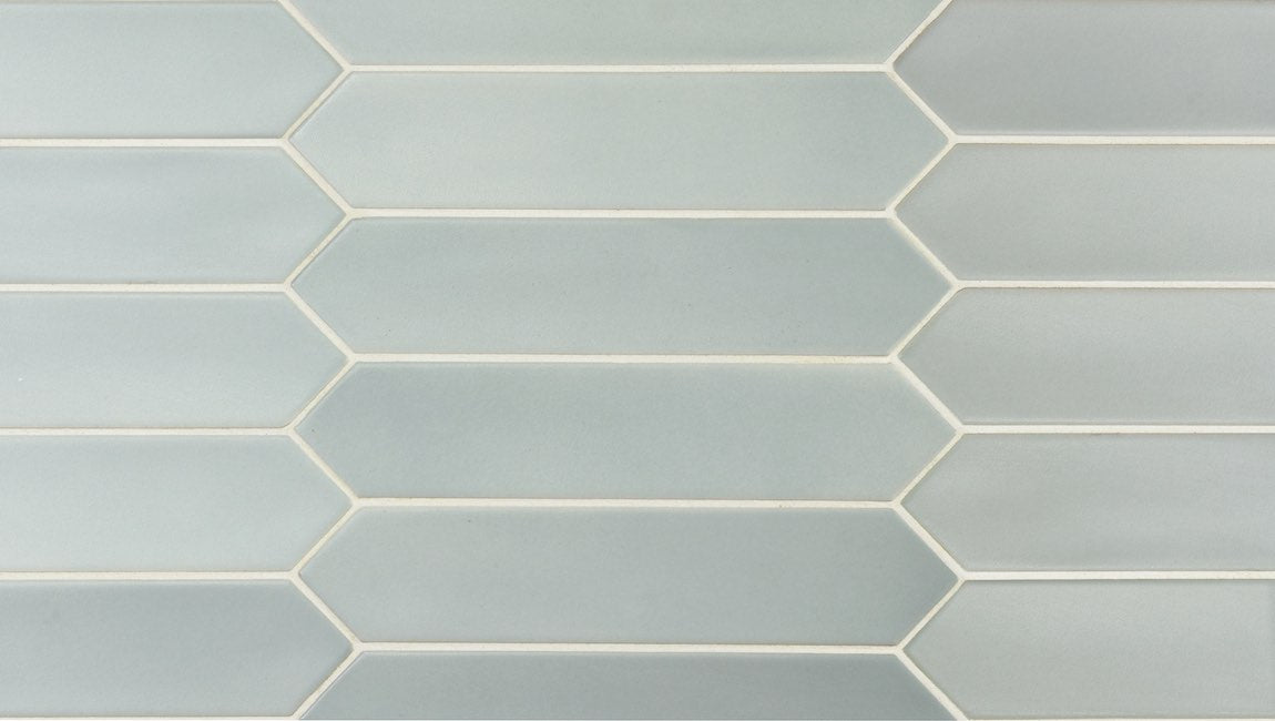 Picket Tile Arrow Blue Matte 2x10