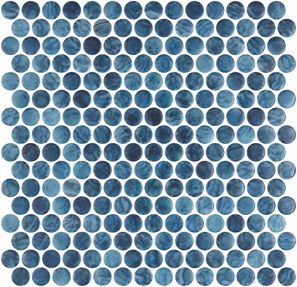 Glass Pool Tile Coral Reef Blue Penny