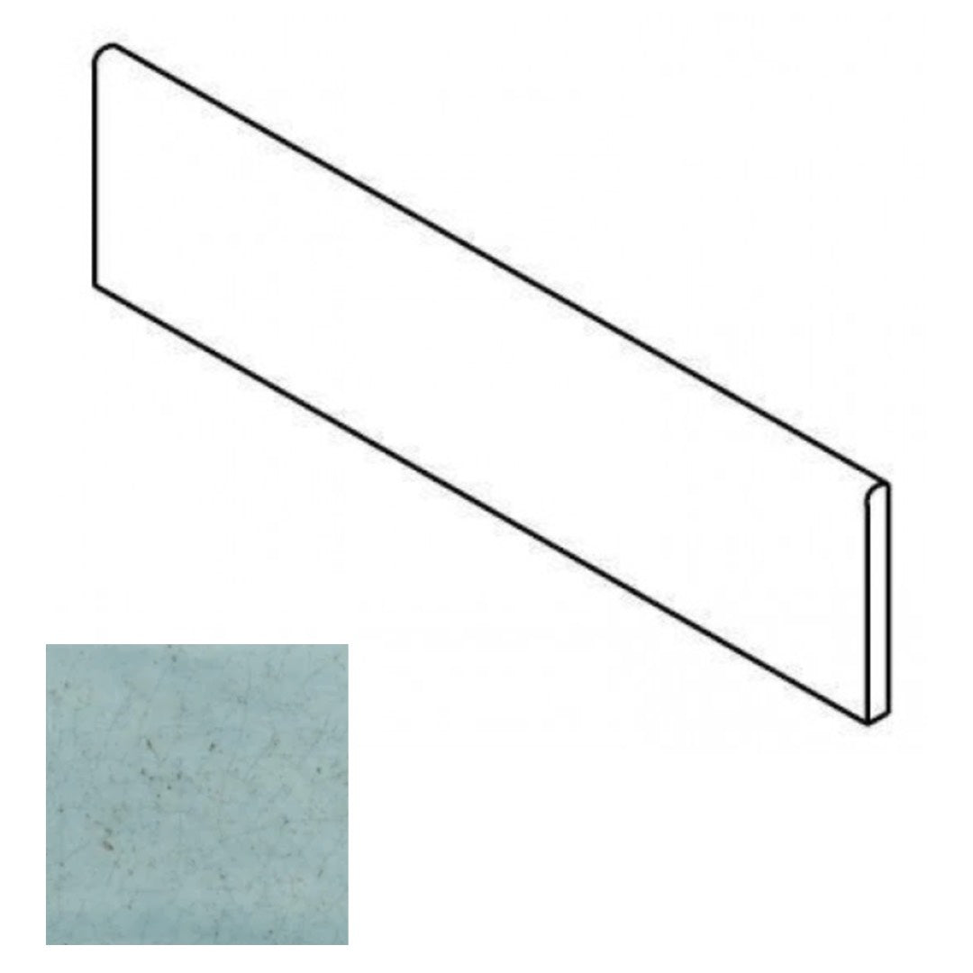 Subway Tile Crackled Aqua 3x12 Bullnose