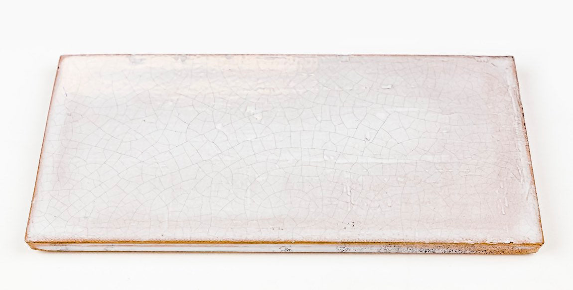 Artigianale Ceramic Tile 4x8 Bianco Crackled