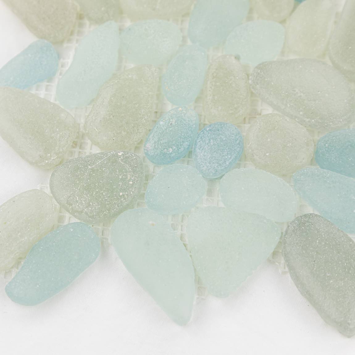 Glass Pebble Mosaic Tile Crystal Water