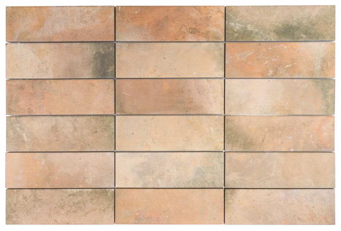 Tavern Porcelain Tile Terracotta Dark 2x6 for floor and walls