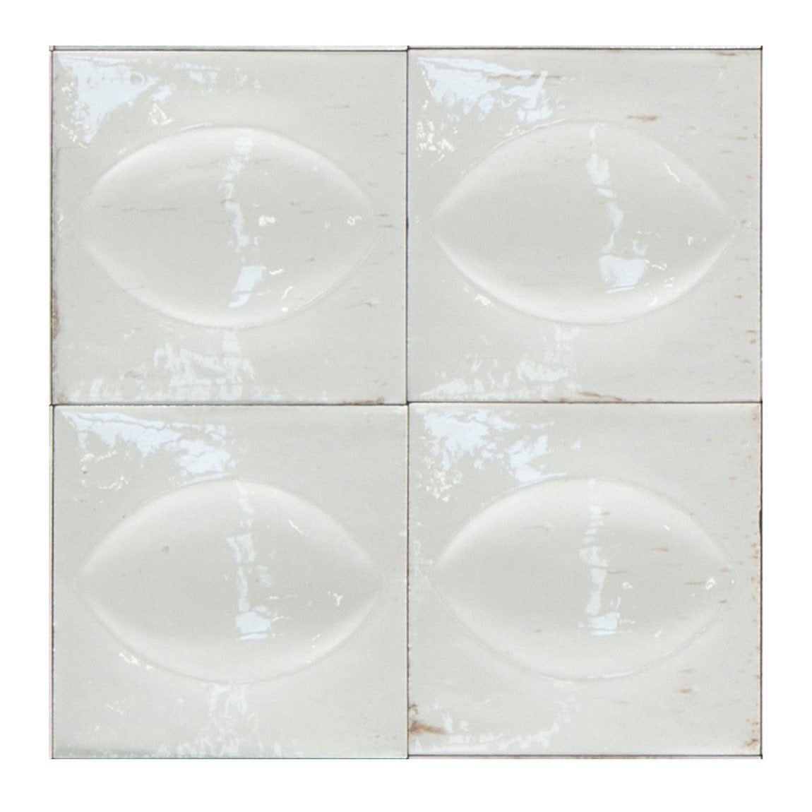 Storie Distressed Tile White 4x4 Deco Egg