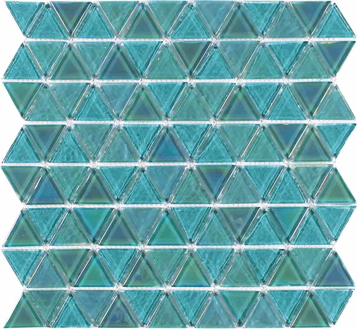 Beach Glass Tile Triangle Emerald