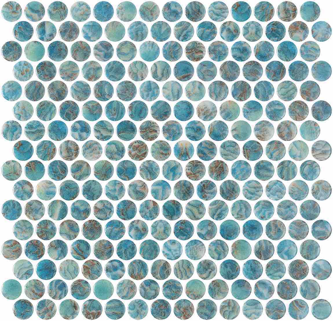 Glass Pool Tile Coral Reef Green Penny