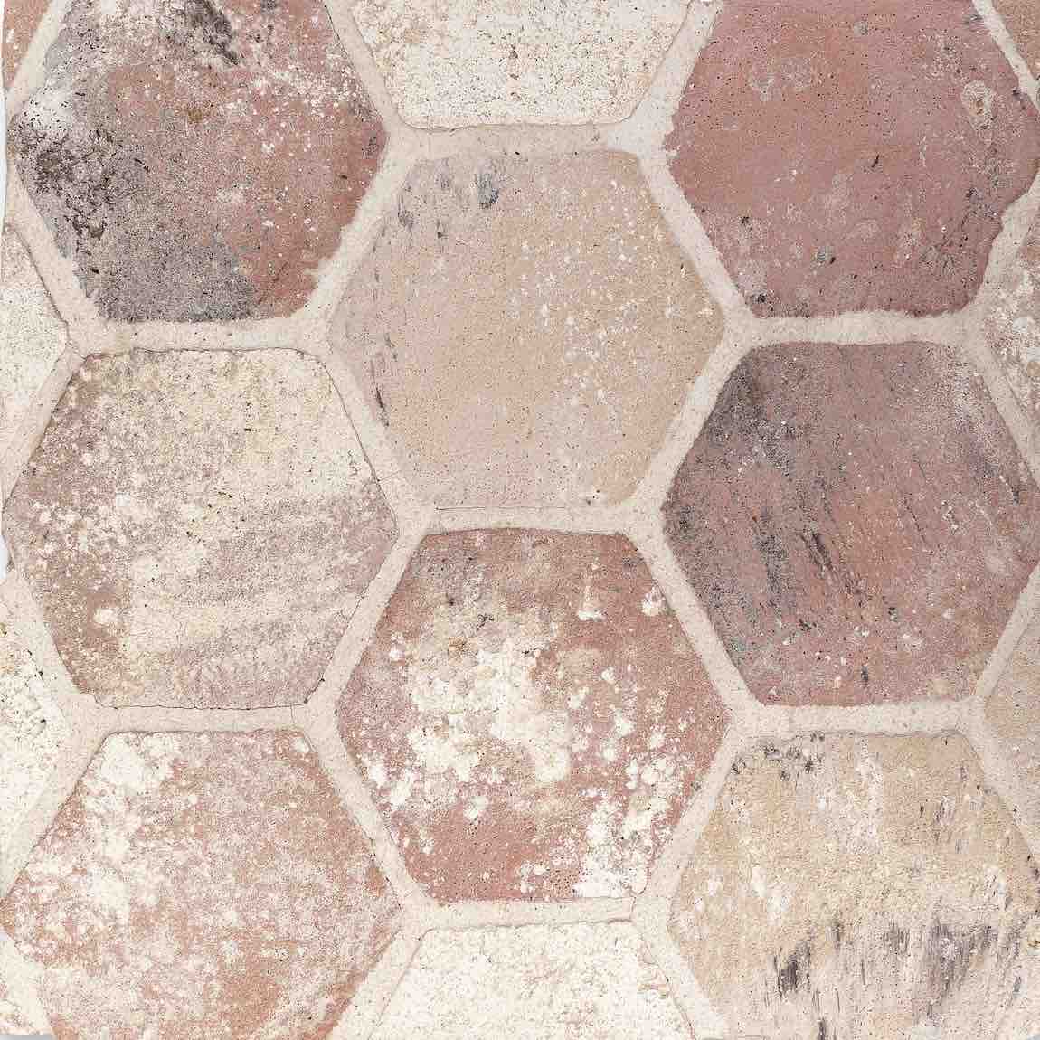 Handmade Terracotta 6-Inch Hexagon Paver Tile