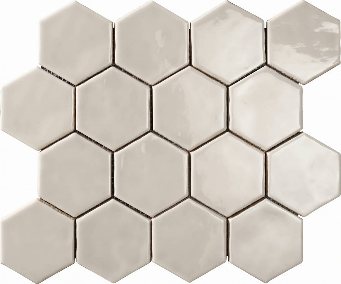 ColorClay Hexagon Tile Hibiscus Glossy 11x13