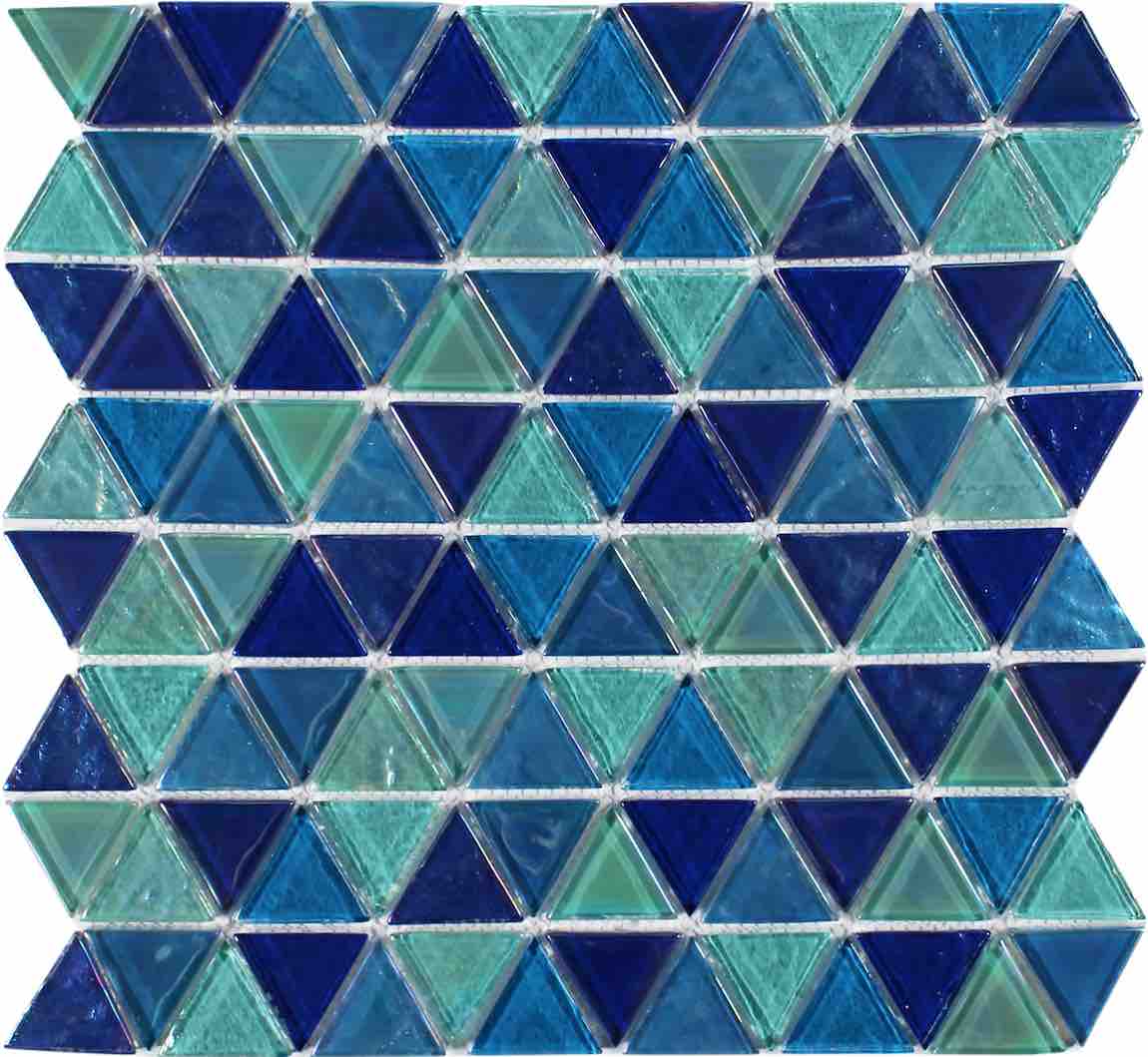 Beach Glass Tile Triangle Mixed