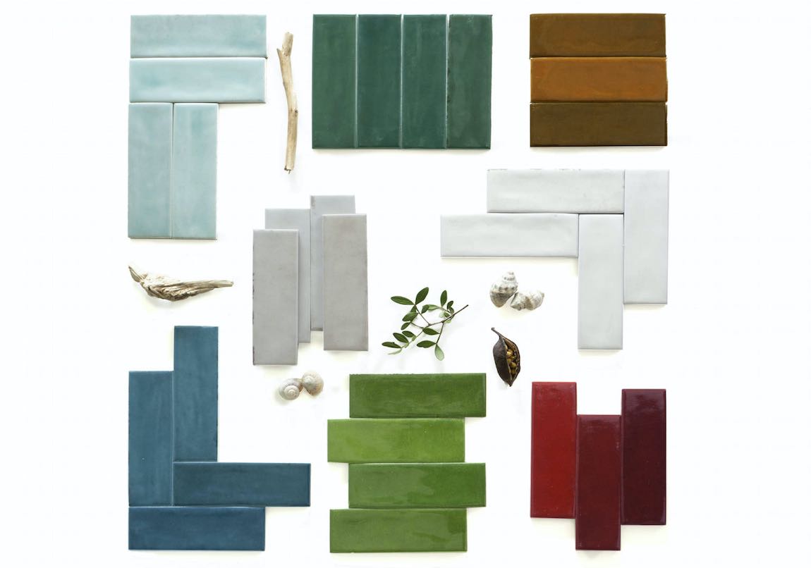 Petite Ville Subway Porcelain Tile Olive 2x6 featured on a mood board