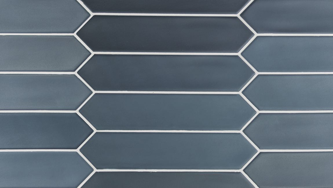 Picket Tile Arrow Navy Matte 2x10