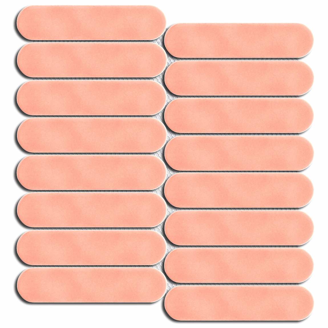 Vintage Ceramic Mosaic Tile Pink 12x12 in a gloss finish for the kitchen backsplash and bathroom