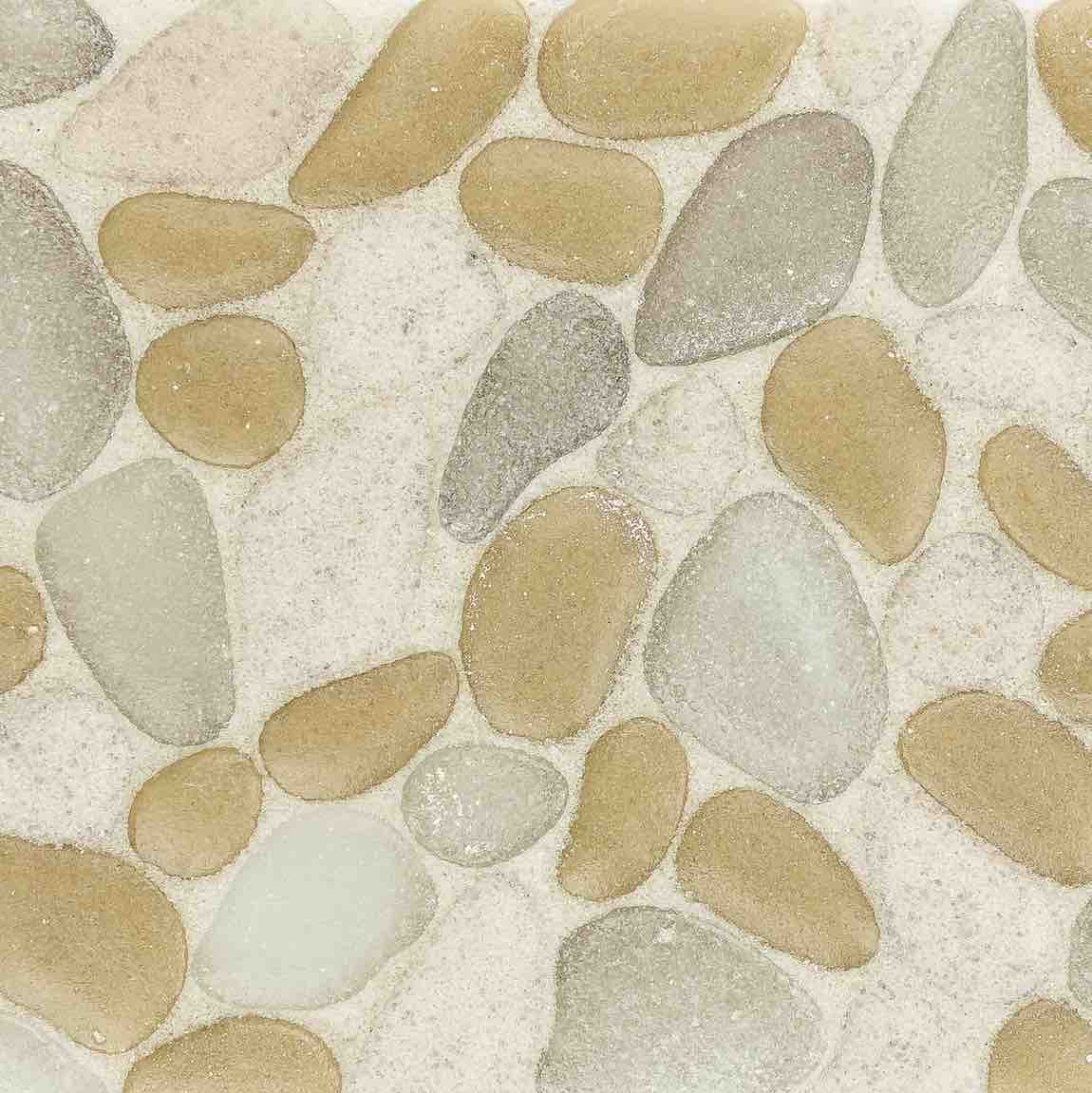 Glass Pebble Mosaic Tile Sandrock