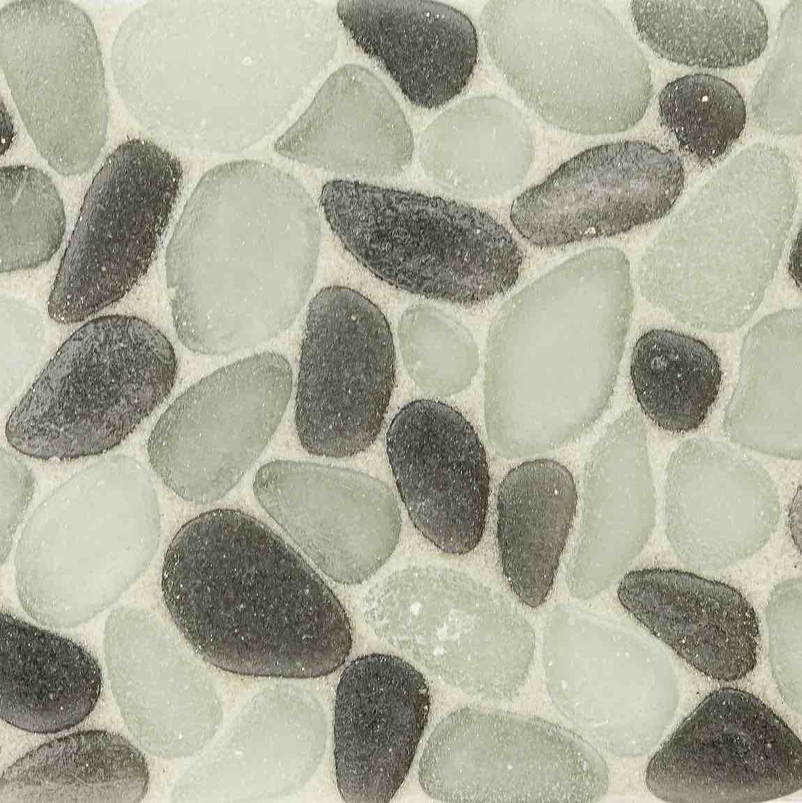 Glass Pebble Mosaic Tile Selenite