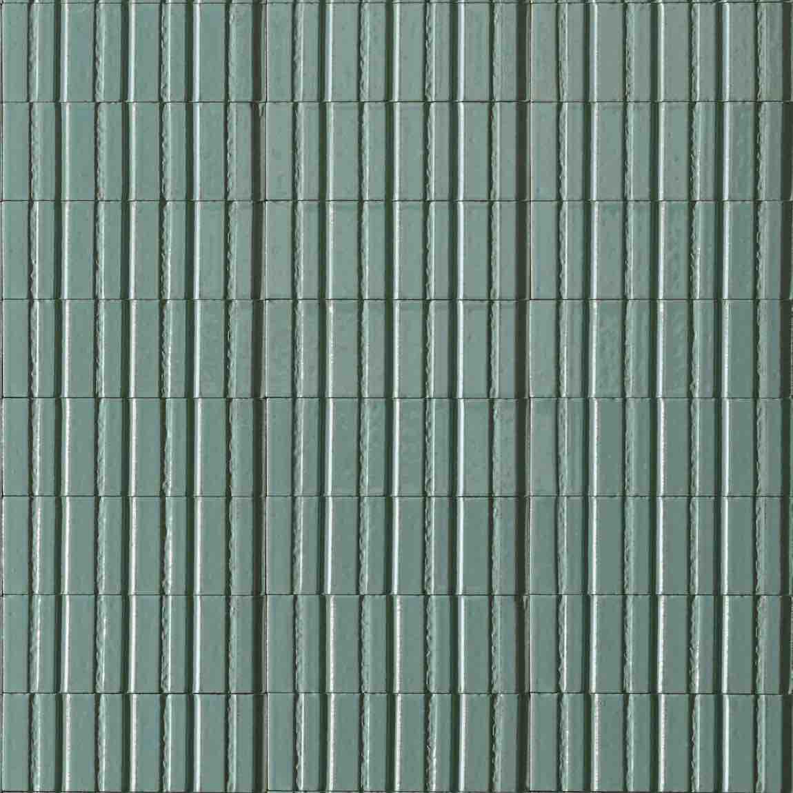 Glacier Italian Porcelain Structure 3D Tile Turquoise 3x8 Glossy for accent walls and bathroom walls