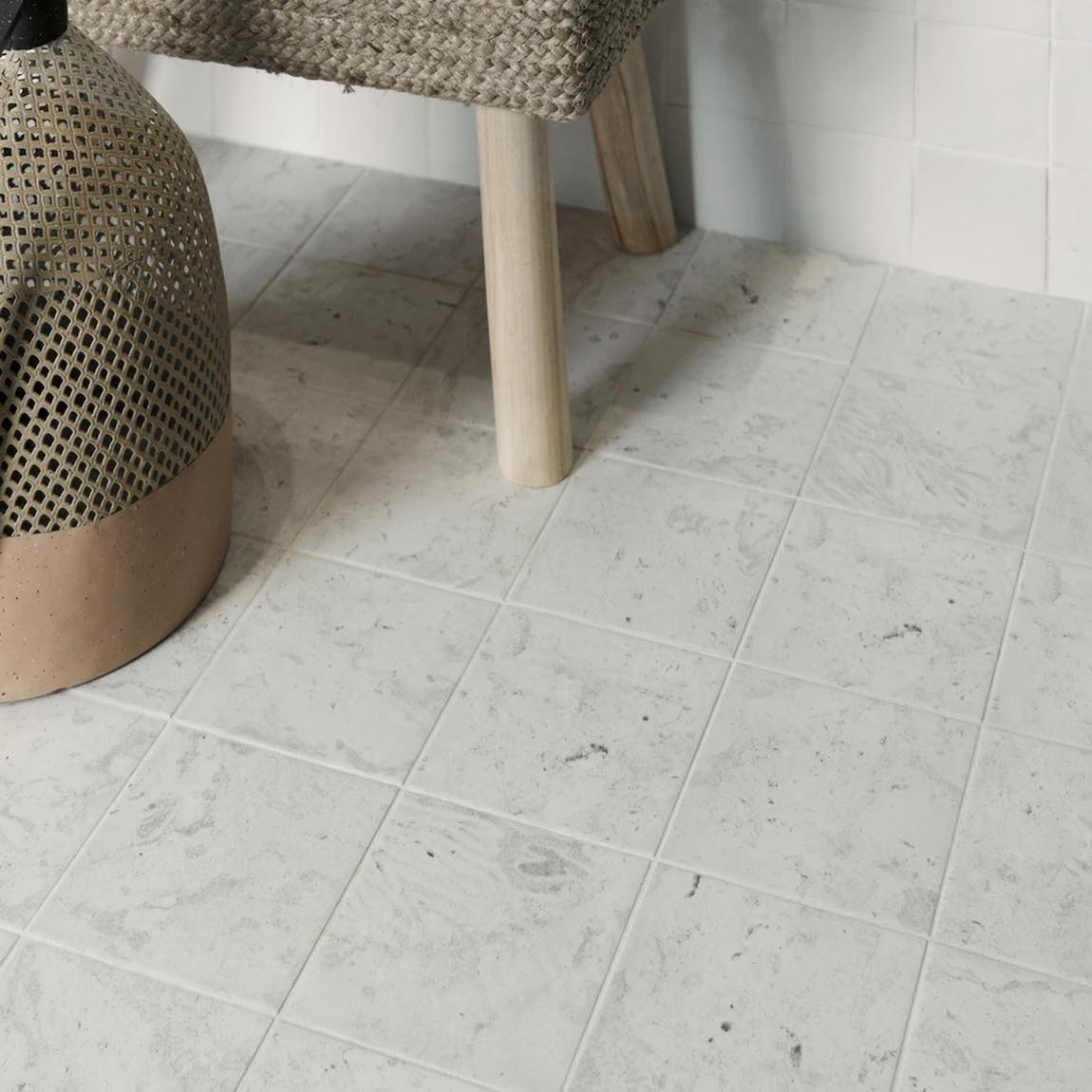 Elegant White 6x6 Matte Porcelain Tile