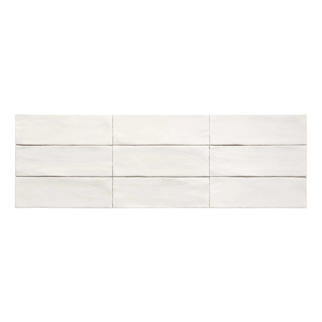 Nostalgia Subway Tile White Matte 3x9