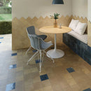 Zellij Distressed Porcelain Tile Cotto Matte 6x6 featured on a nook and patio floor