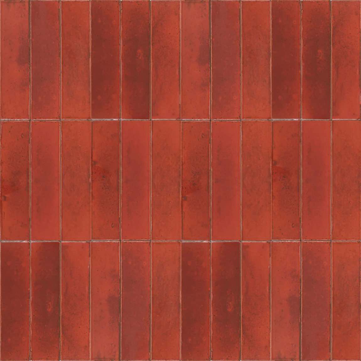 Zellij Distressed Subway Tile Magma 2.8x11