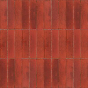 Zellij Distressed Subway Tile Magma 2.8x11 vertical pattern for kitchen backsplash, shower, and bathroom