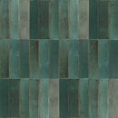 Zellij Distressed Subway Tile Rainforest 2.8x11 vertically installed for bathroom, shower, and backsplash