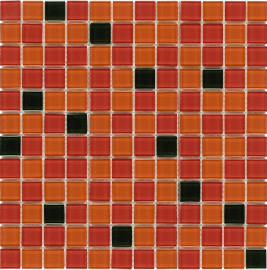 Glass Mosaic Tile Backsplash Passion Blend 1x1