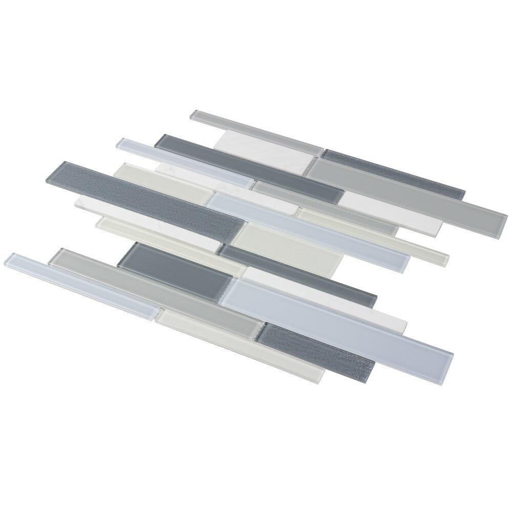 Glass Tile Staggered City Gray