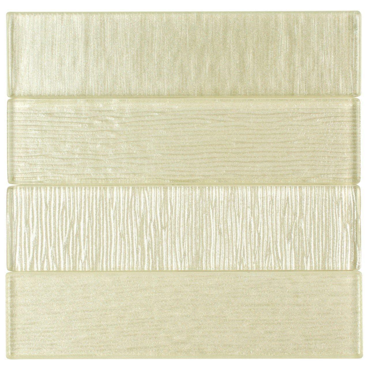 Glass Subway Tile Linen Champagne 2x8