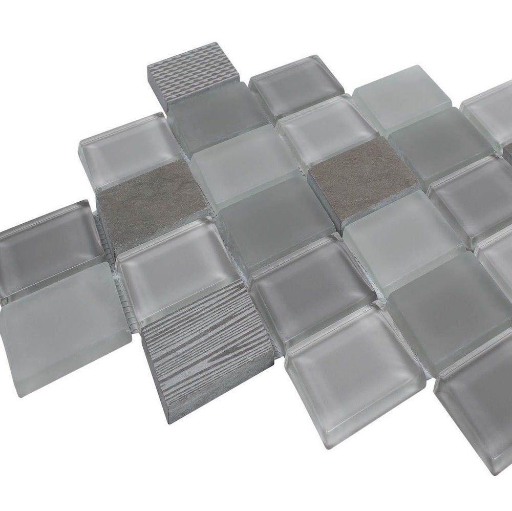 Diamond Antracita Stone & Glass Tile