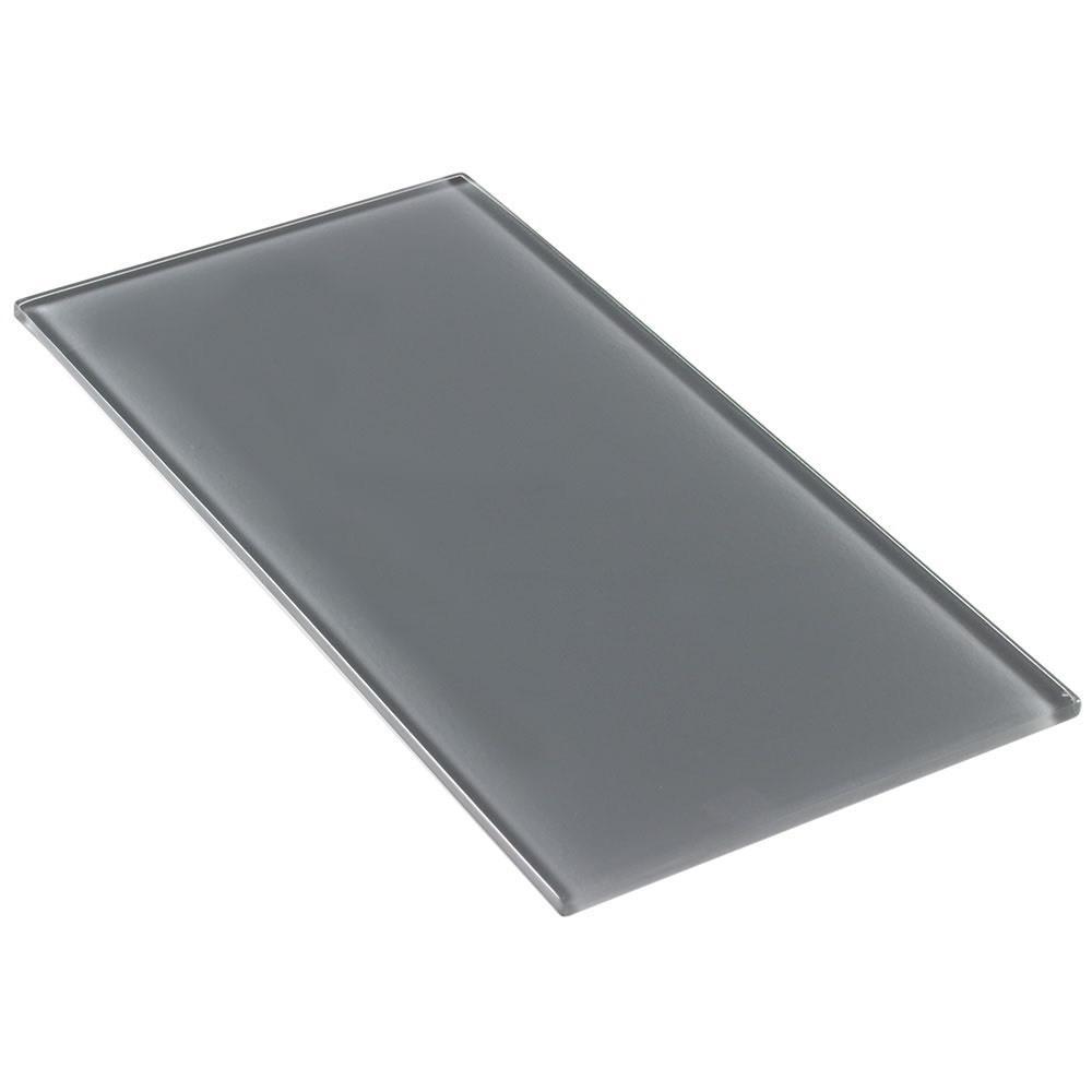 Glass Subway Tile Metropole Grey 4x8