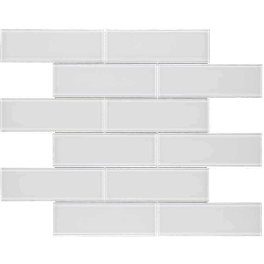 Glass Subway Tile Metropole Snow White 2x6