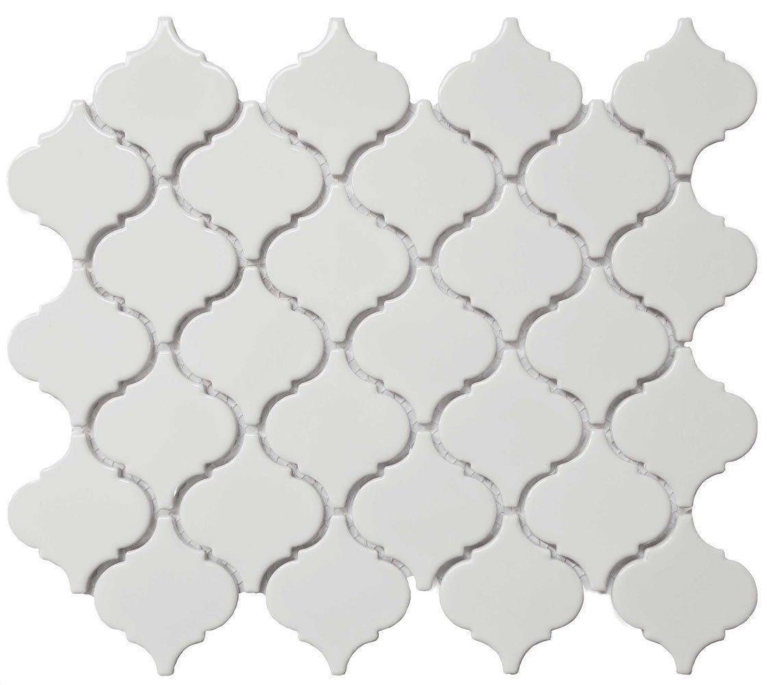 Lantern Porcelain Mosaic Tile White