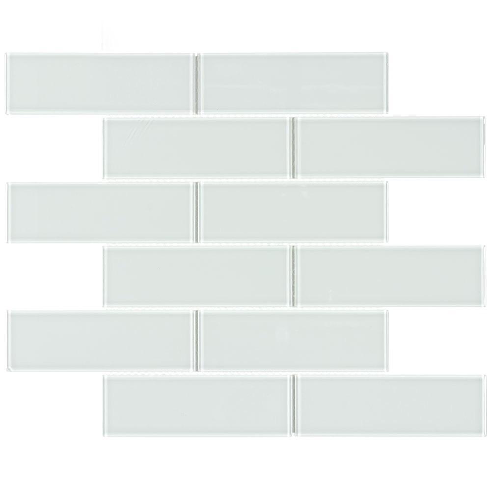 Glass Subway Tile Metropole White 2x6