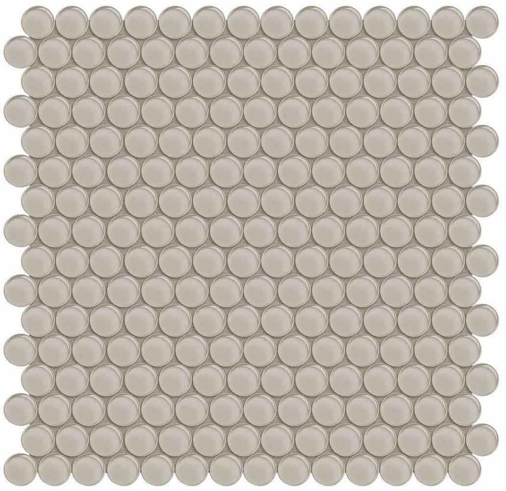 Glass Mosaic Tile Penny Round Jasmine