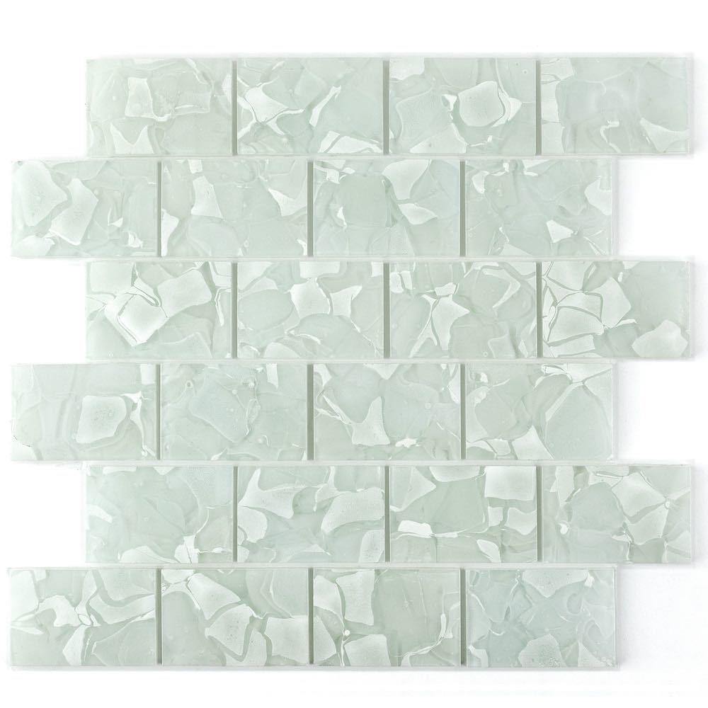 Liquid Glass Mosaic Tile Pearl 2 x 3