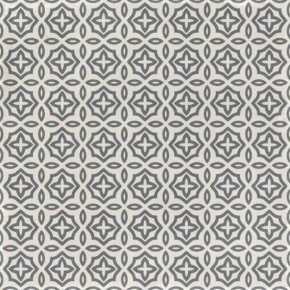 Patterned Floor and Wall Tile Retro Gray 8 x 8