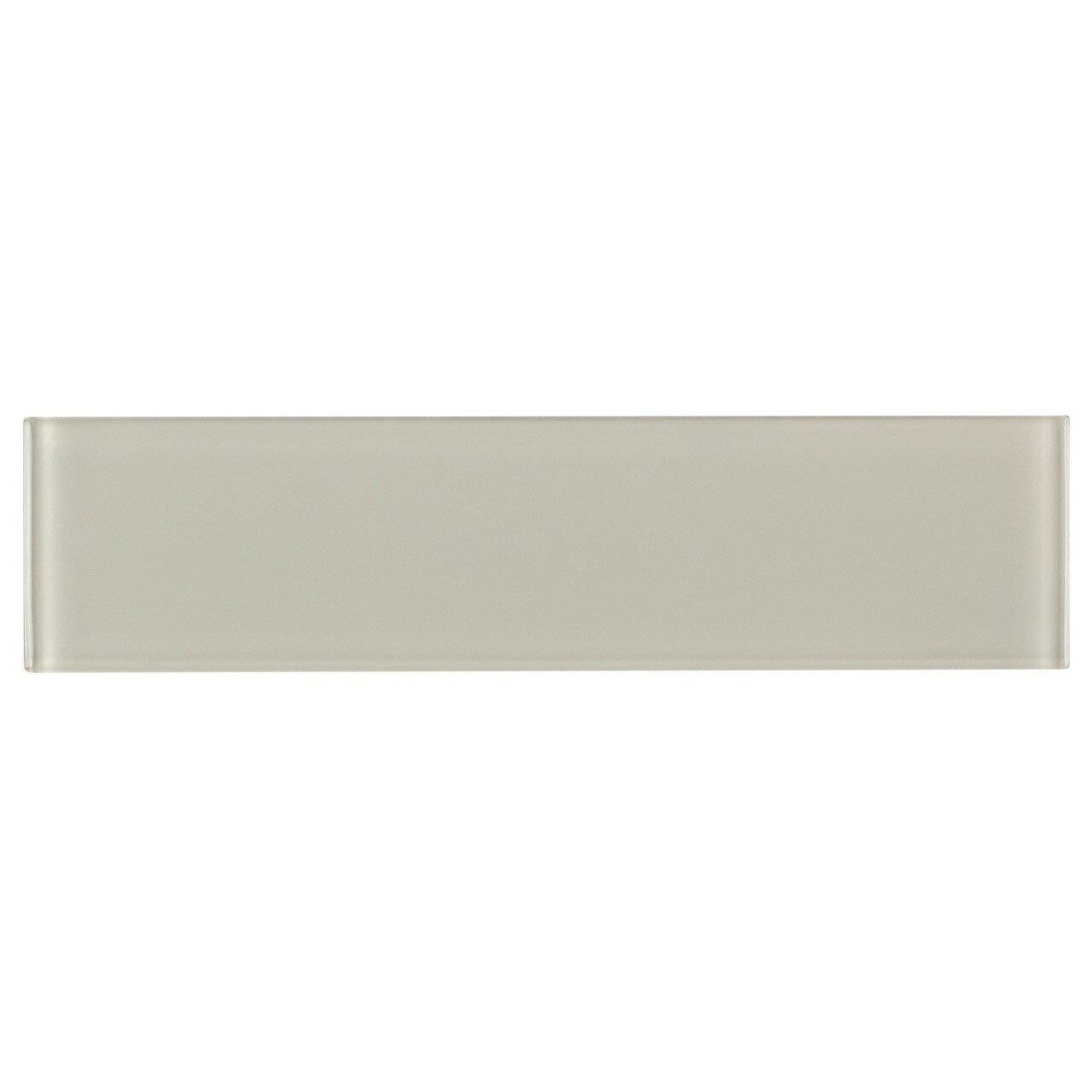 Glass Subway Tile White Moderne 3x12