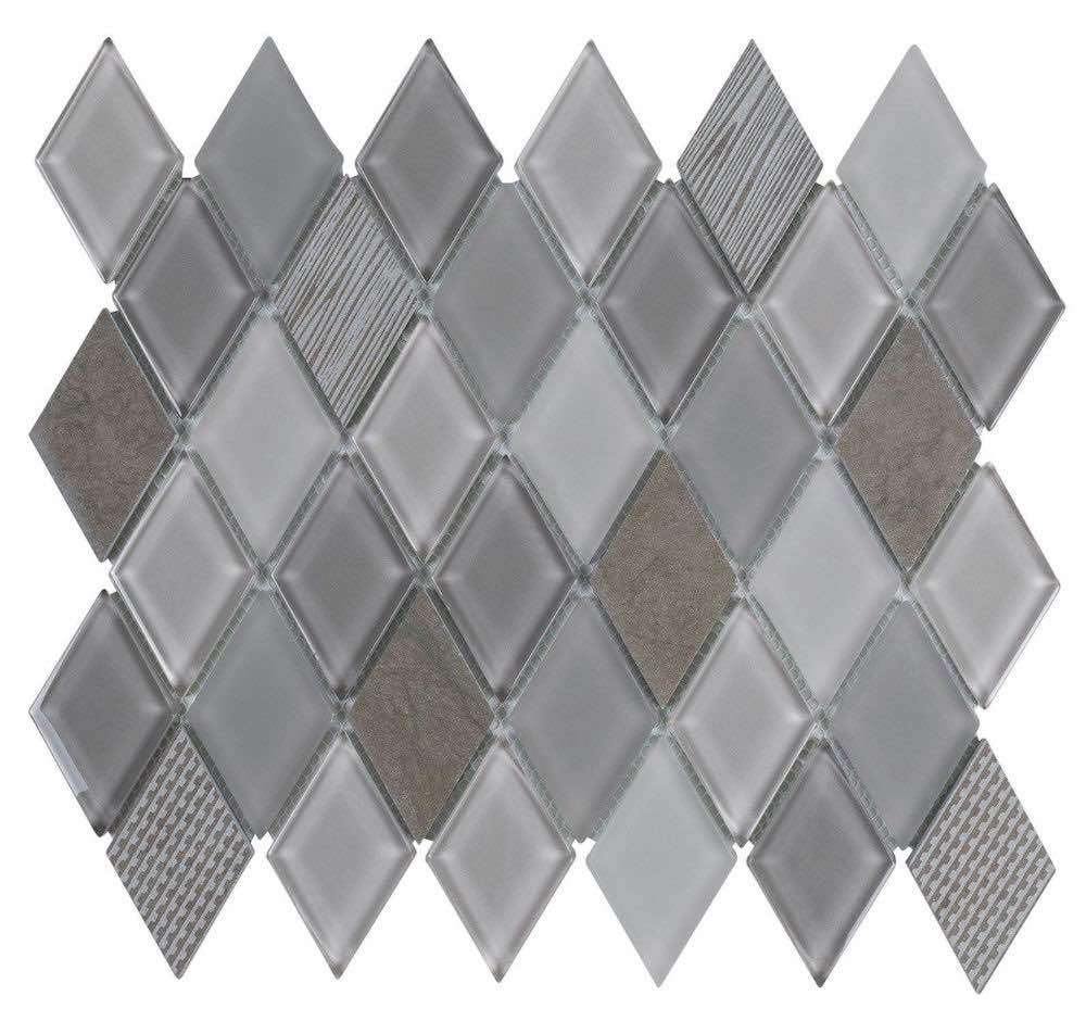 Diamond Antracita Stone & Glass Tile