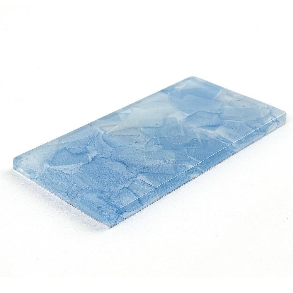 Liquid Glass Subway Tile Blue 3 x 6