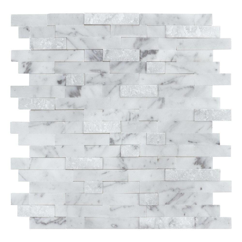 Peel and Stick Backsplash Carrara Stone