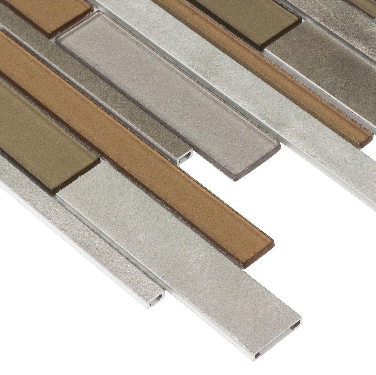 Glass & Stainless Tile Millennium Bronze