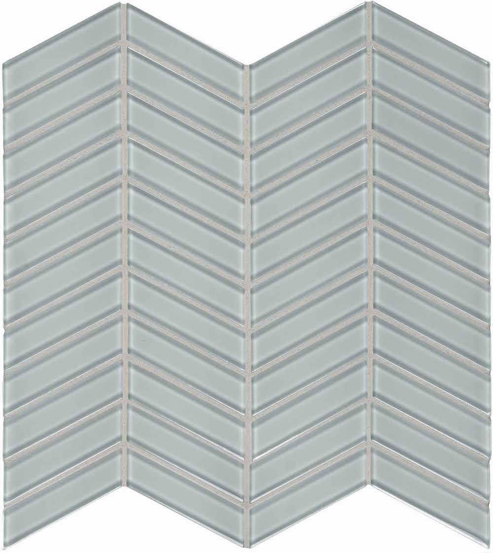 Glass Mosaic Tile Chevron Vapor